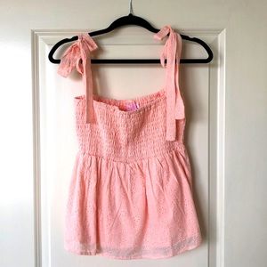 Pink Lily Smocked Tank